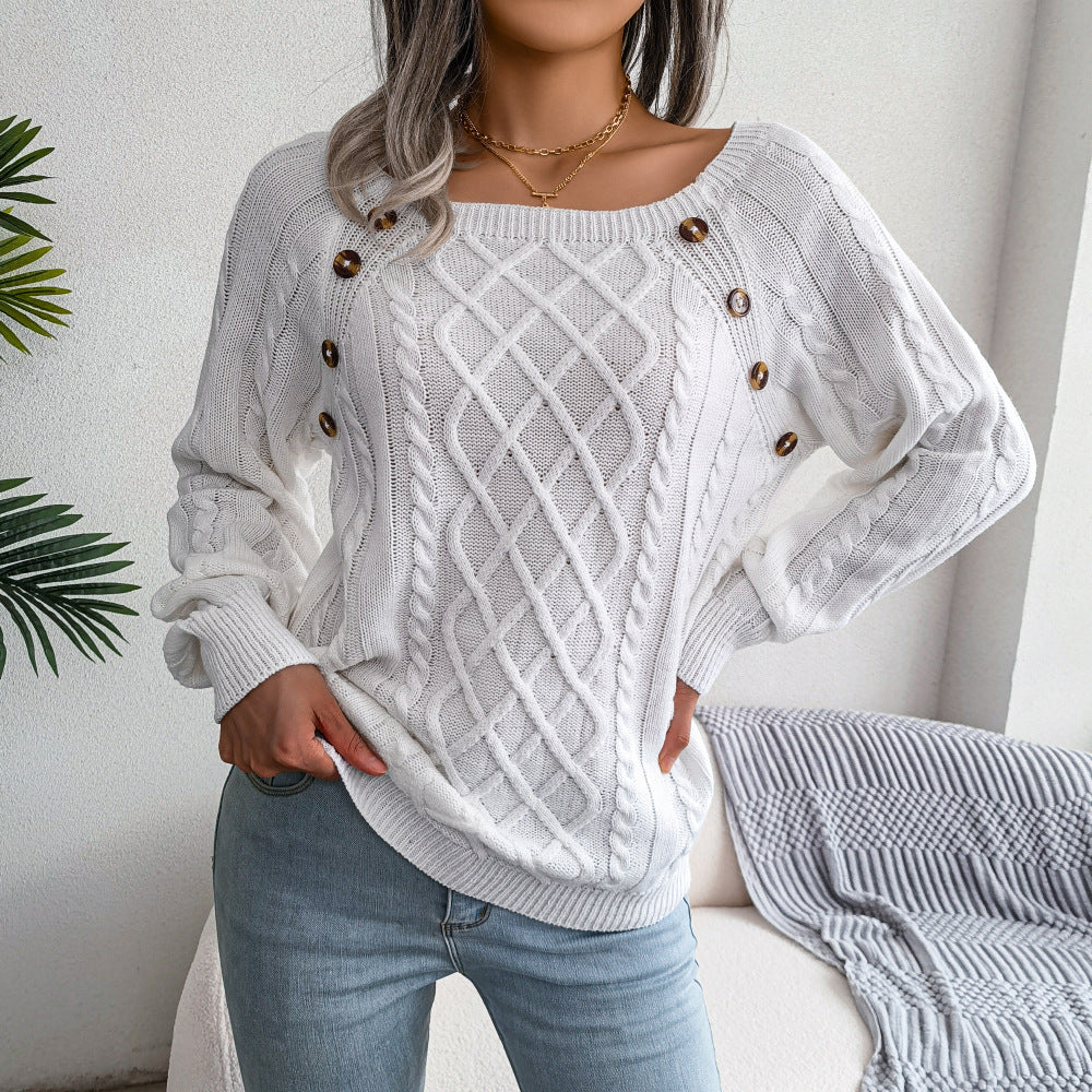 Zuri | Strickpullover mit quadratischem Ausschnitt
