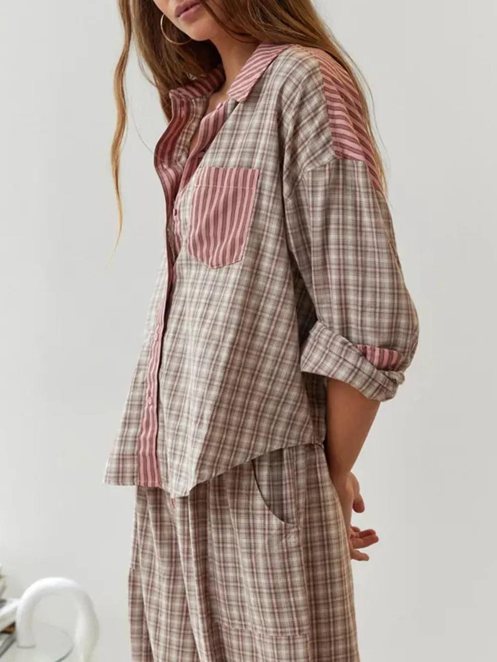 Jaycie 2-teiliges lässiges Pyjama-Set