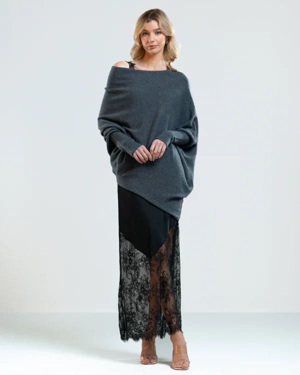 Mariemi | Asymmetrisch Drapierter Pullover