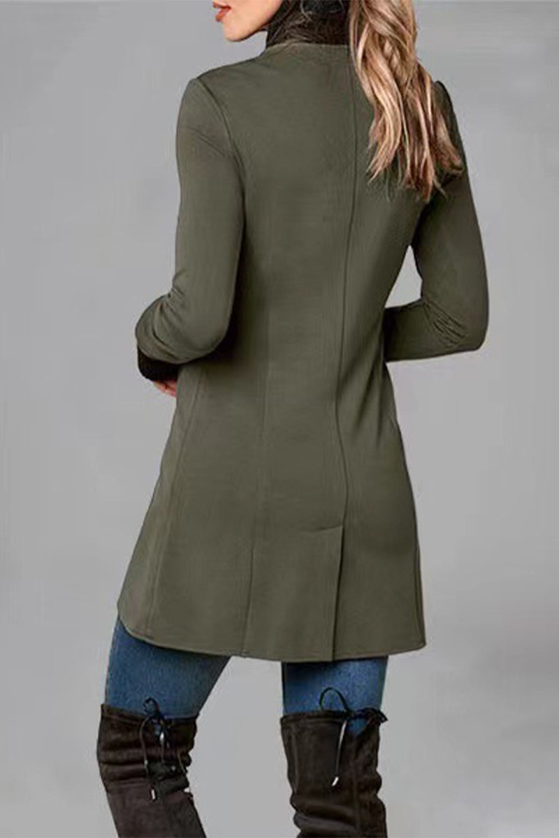 Gianne | Elegant College Solide Knöpfe POLO Kragen Oberbekleidung