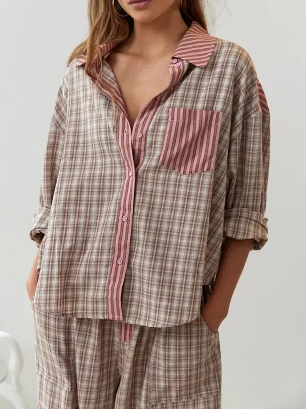 Jaycie 2-teiliges lässiges Pyjama-Set