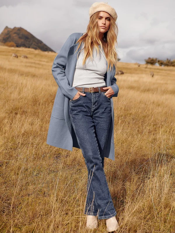 Mirandi | Revers Klassische Strickjacke