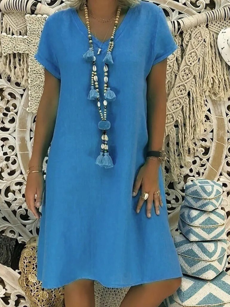 Felicia | Lässiges, lockeres Baumwollkleid