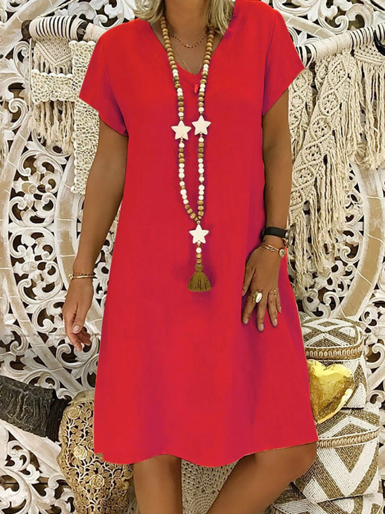 Felicia | Lässiges, lockeres Baumwollkleid