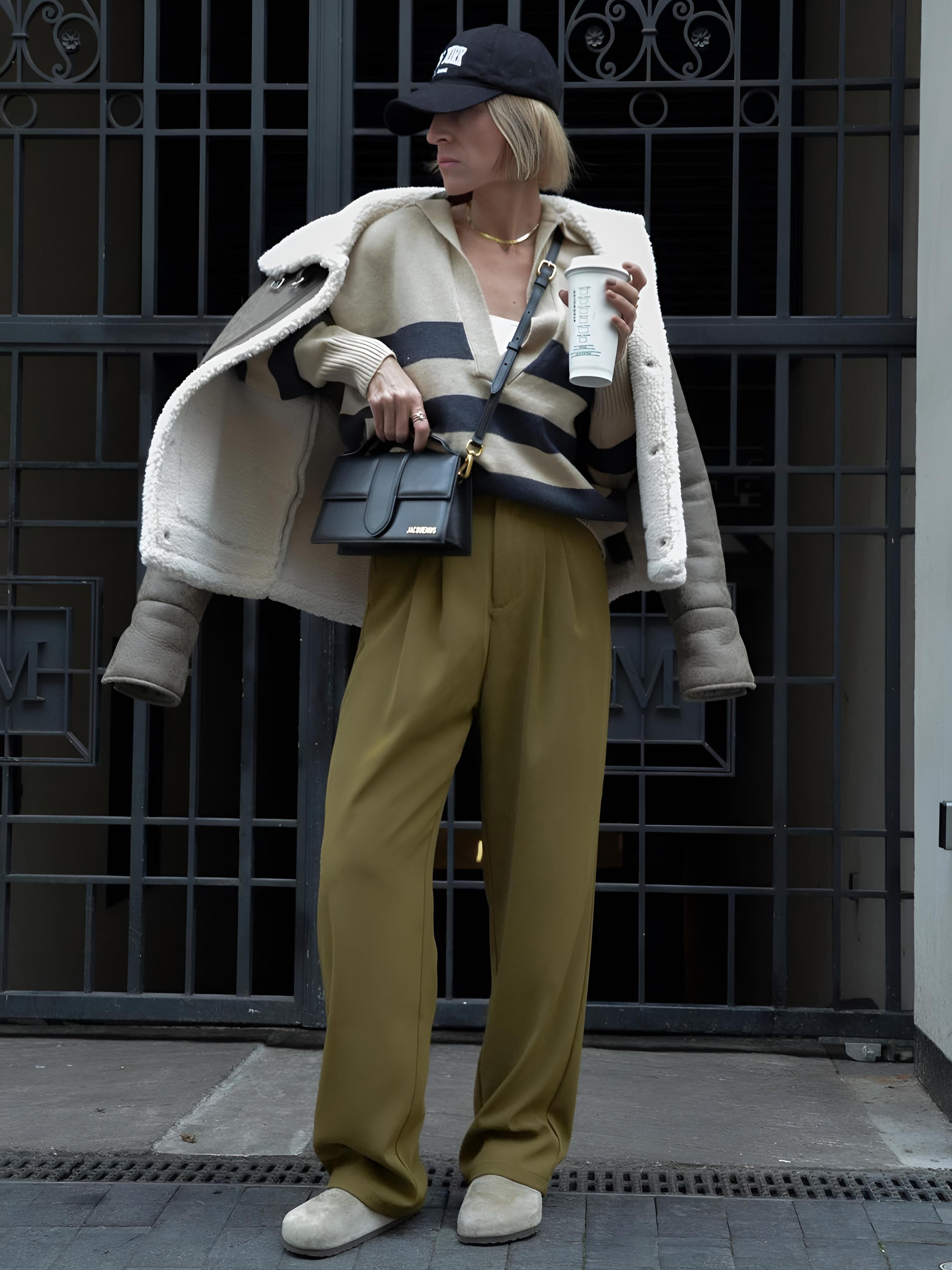 Alize | Fließende hochhüftige Palazzo Hose mit weitem Bein