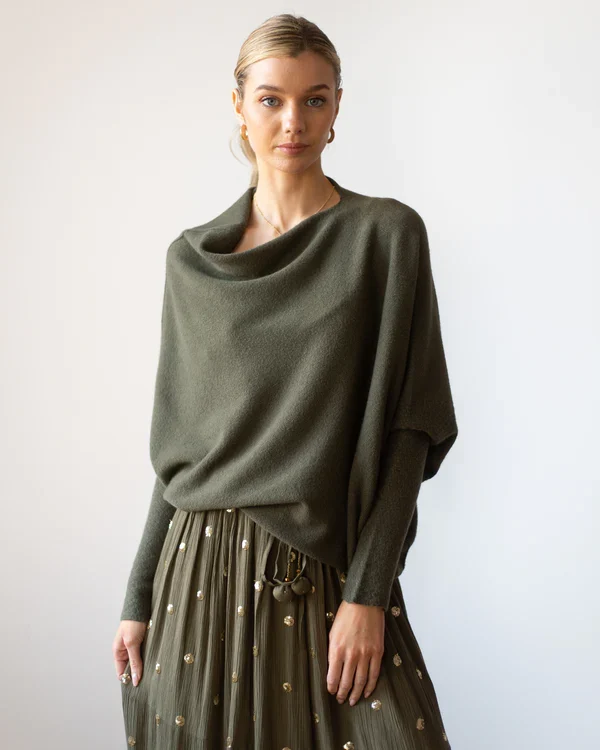 Mariemi | Asymmetrisch Drapierter Pullover