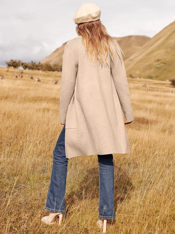 Mirandi | Revers Klassische Strickjacke