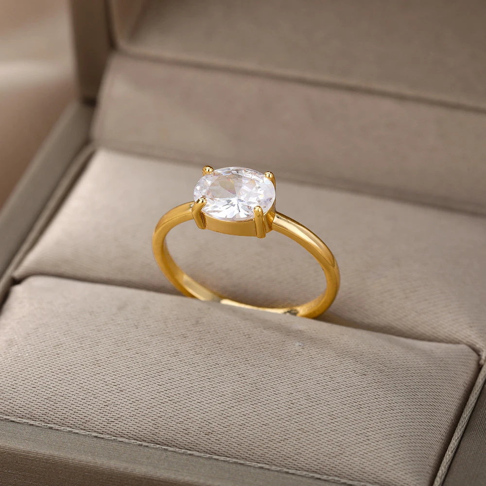 Elegante Geburtsstein Ringe für Frauen | Edelstahl