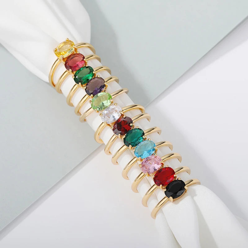 Elegante Geburtsstein Ringe für Frauen | Edelstahl