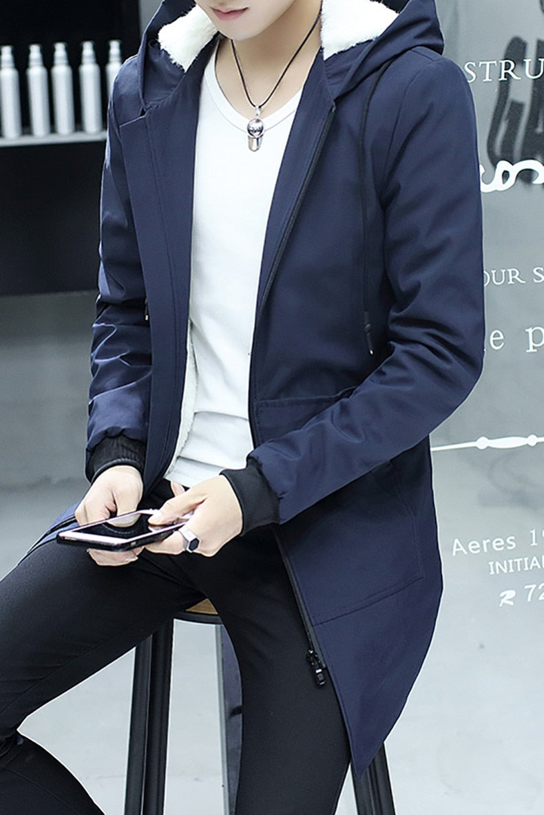 Chris | Warm Mantel Herren Baumwolle Kleidung Pelz Fleece Herren Winterjacke