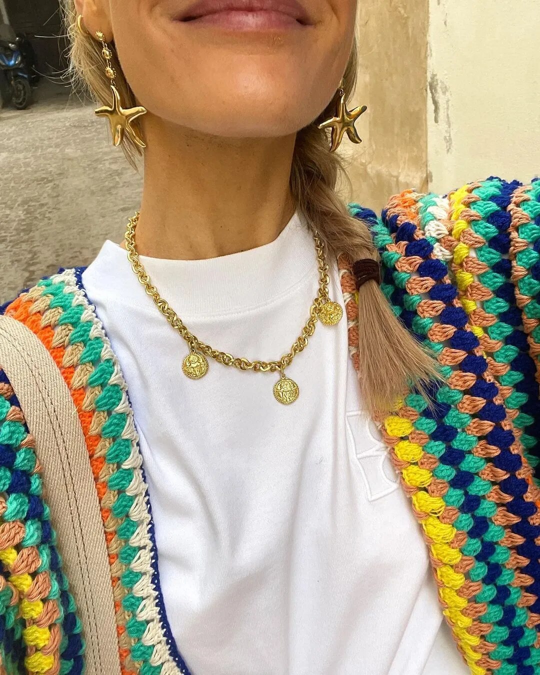 Marliyn | Bunt gehäkelte Strickjacke