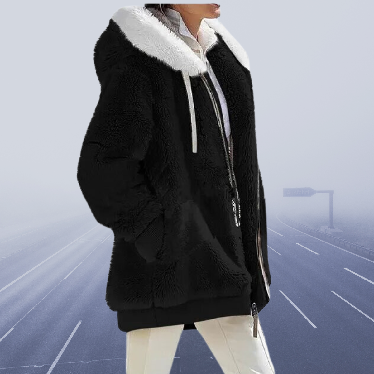 Alessandra | Neu Lässige Fleece-Kapuzenjacke 2023