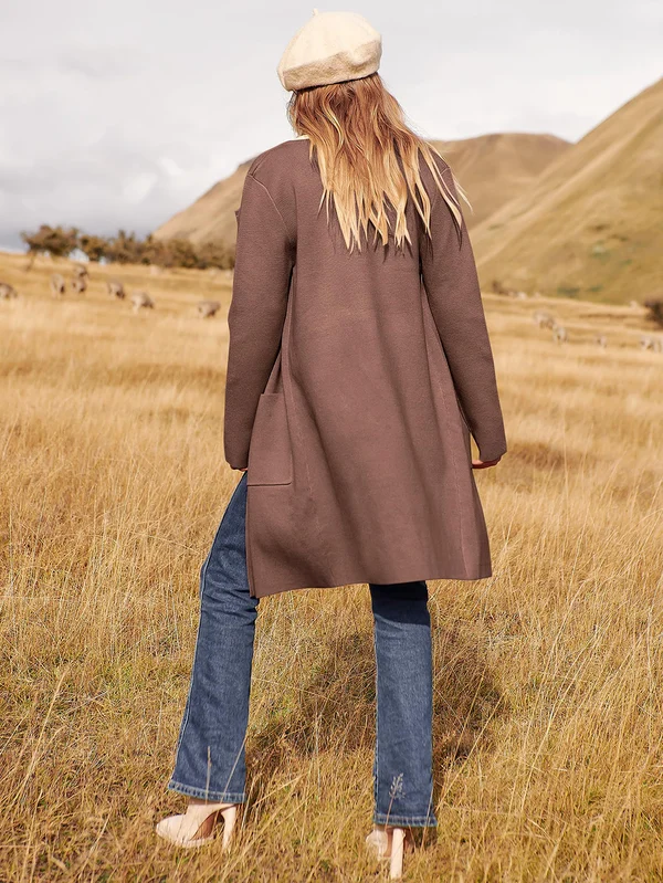 Mirandi | Revers Klassische Strickjacke