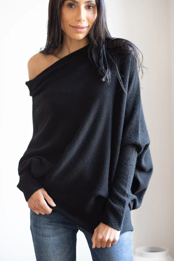 Mariemi | Asymmetrisch Drapierter Pullover