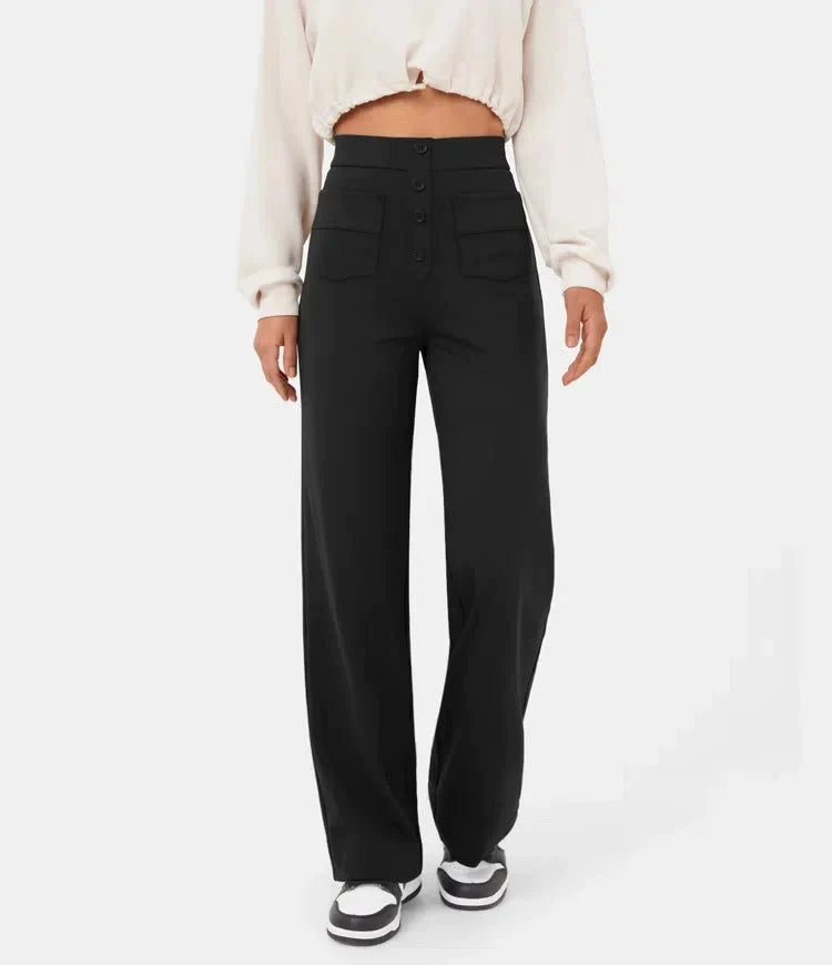 HighWallt High | waisted elastische casual broek