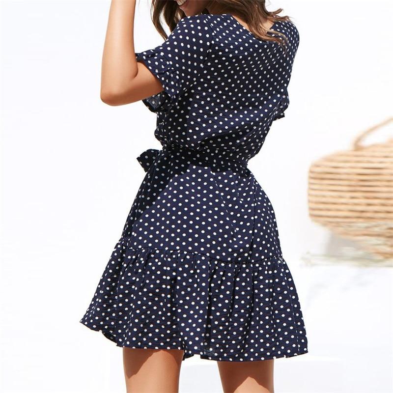 Charlotte | Kurzärmeliges Kleid mit Polka Dot