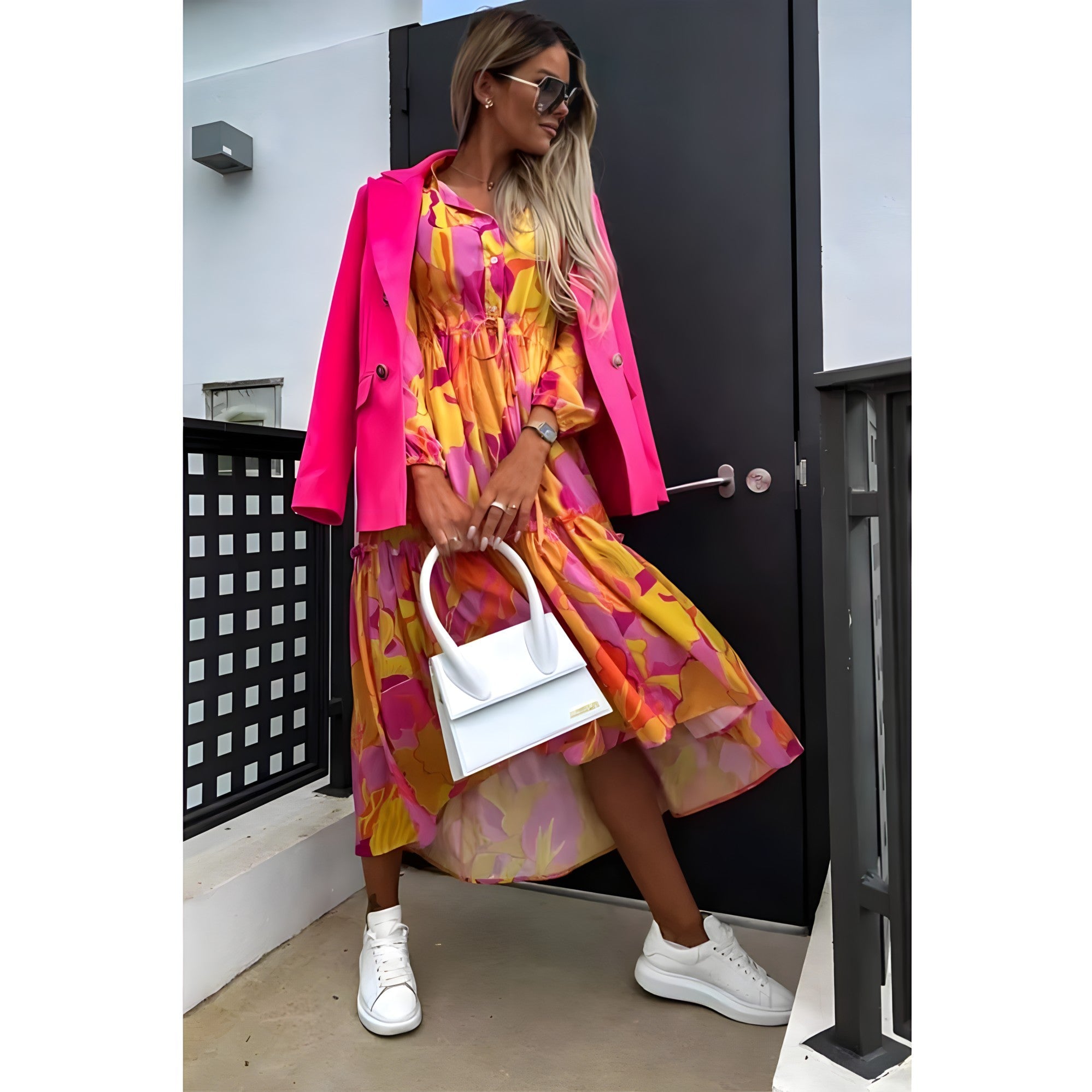 Cammile | Midikleid mit Blumendruck