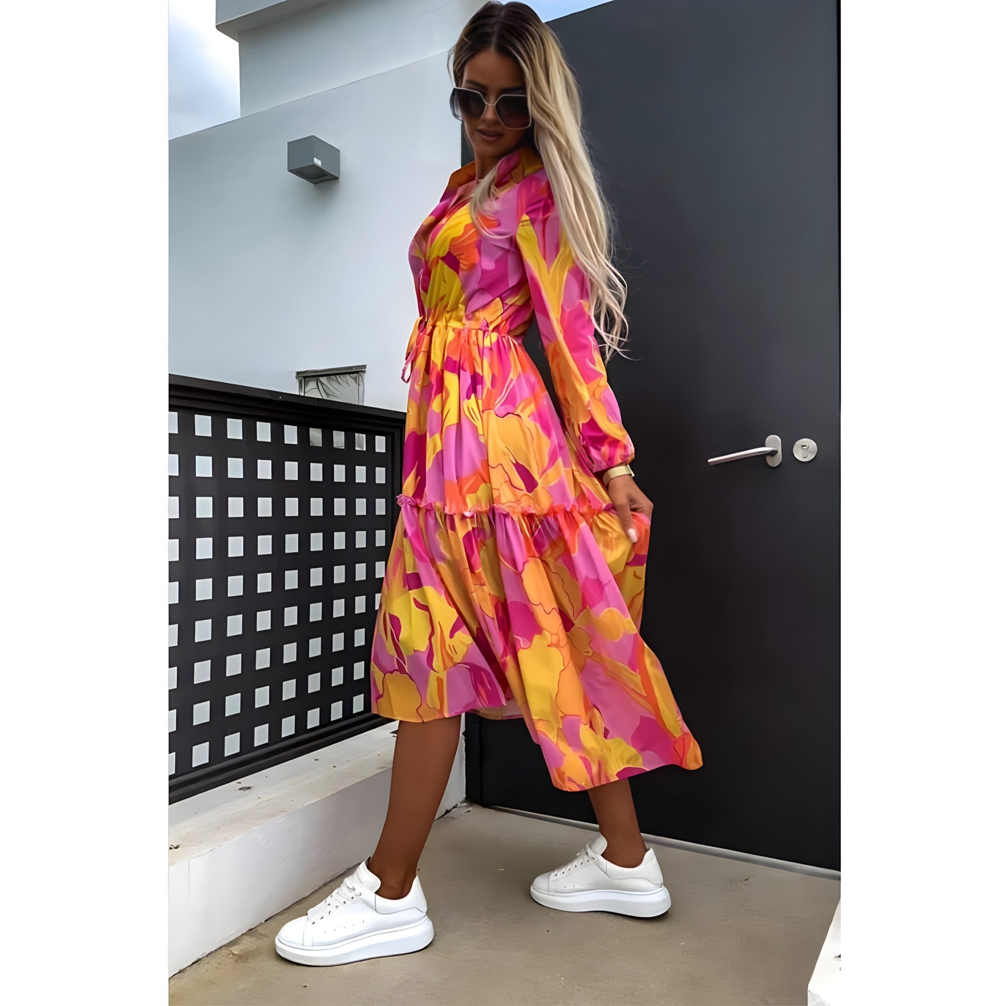 Cammile | Midikleid mit Blumendruck