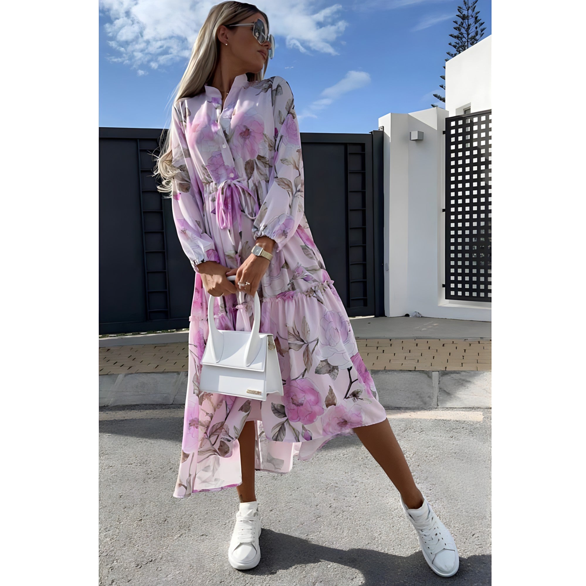 Cammile | Midikleid mit Blumendruck