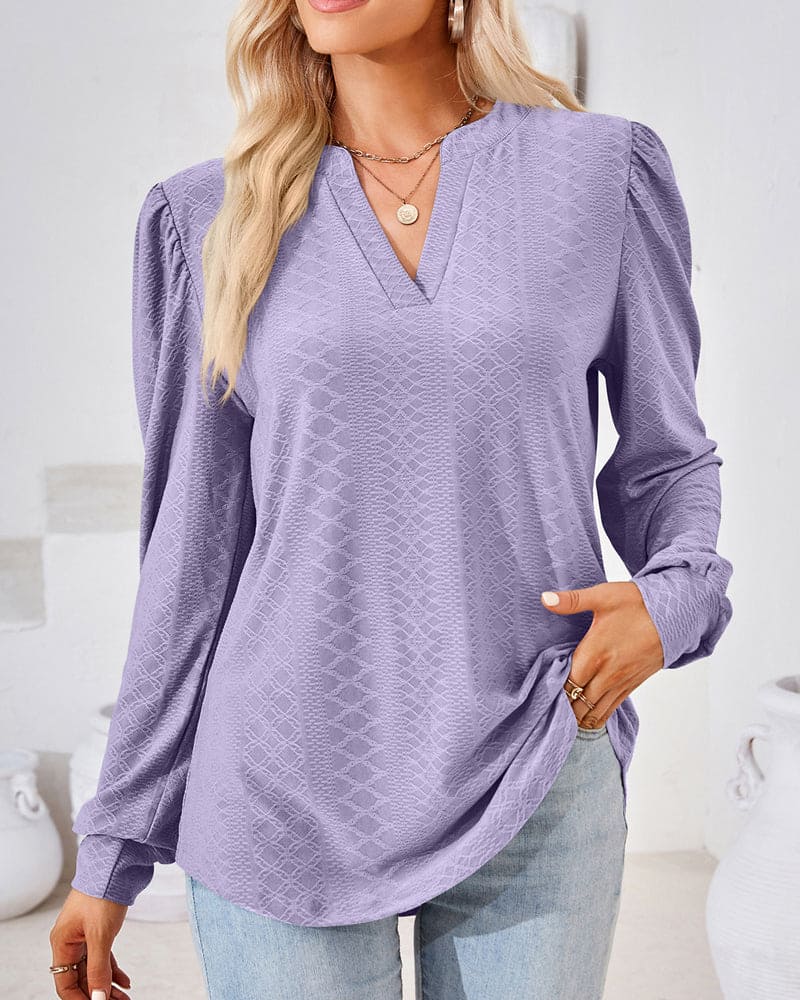 Joley |Jacquard-Top mit V-Ausschnitt