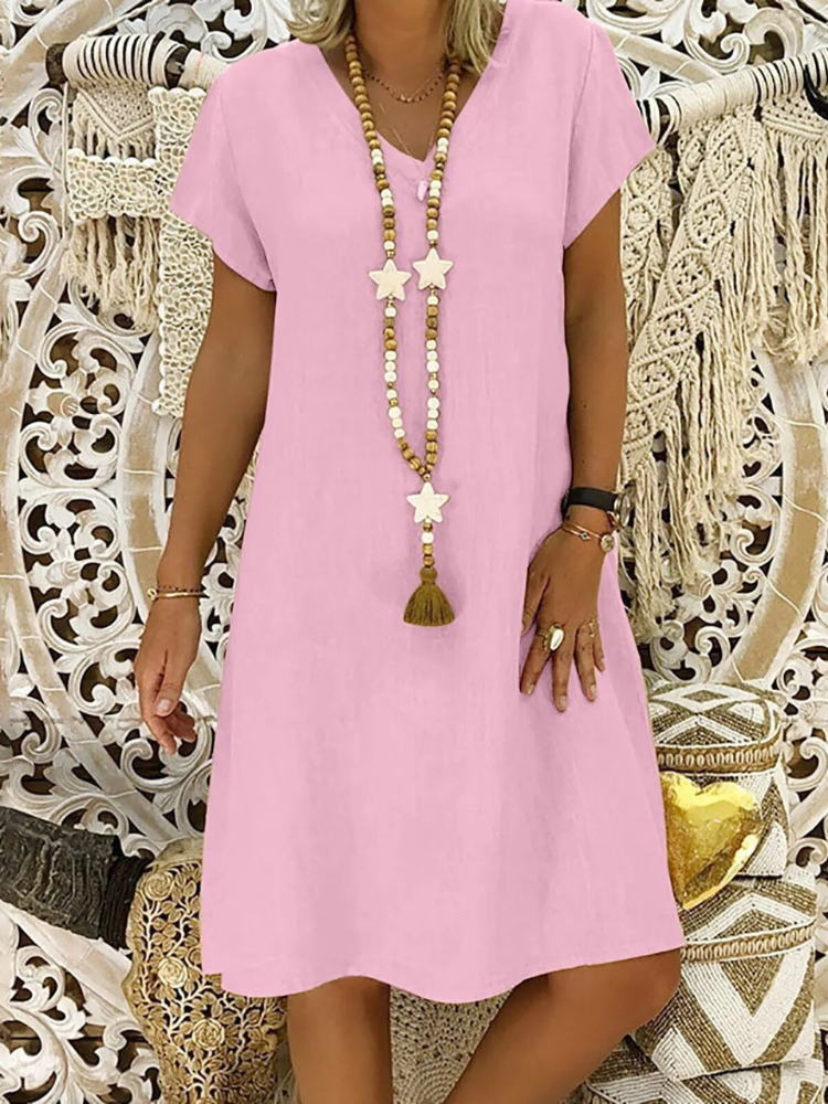 Felicia |  Lässiges, lockeres Baumwollkleid