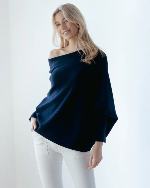Mariemi | Asymmetrisch Drapierter Pullover
