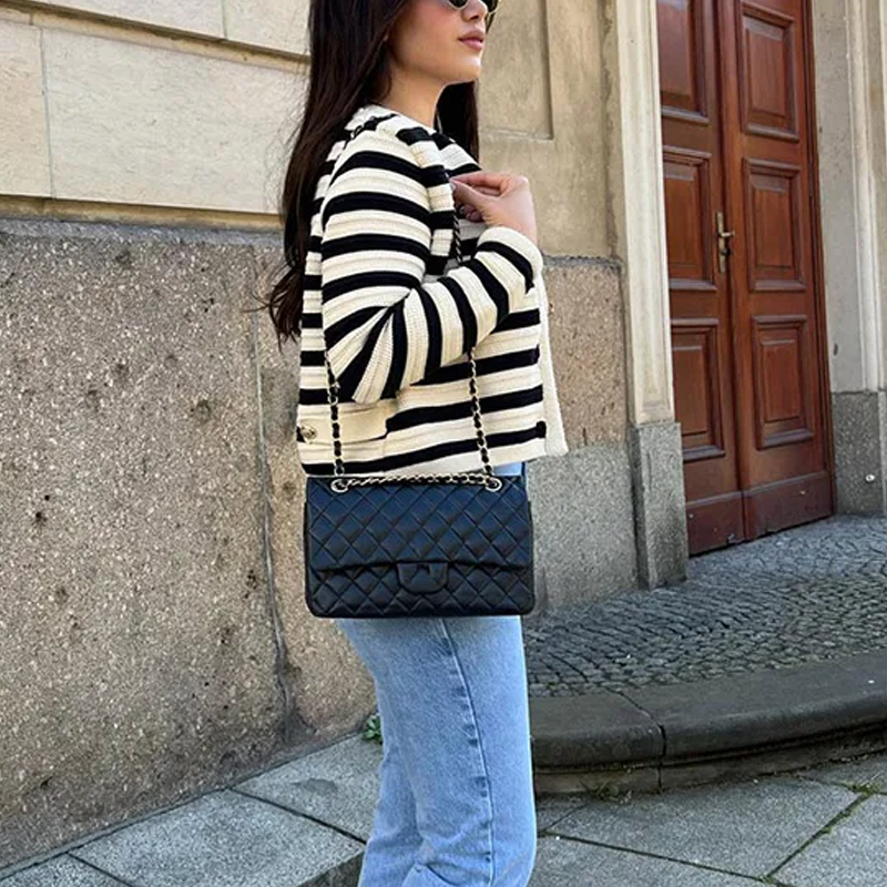 Loes  | Gestreifter modischer Cardigan