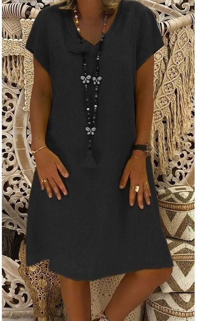 Felicia |  Lässiges, lockeres Baumwollkleid