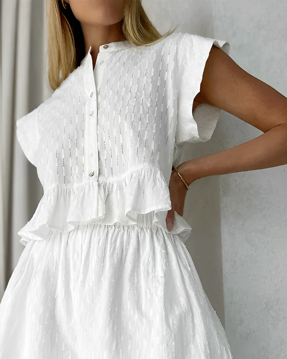 Nala |  Elegantes Strukturiertes Kleid Set