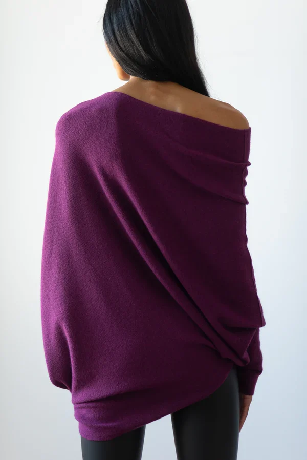 Mariemi | Asymmetrisch Drapierter Pullover