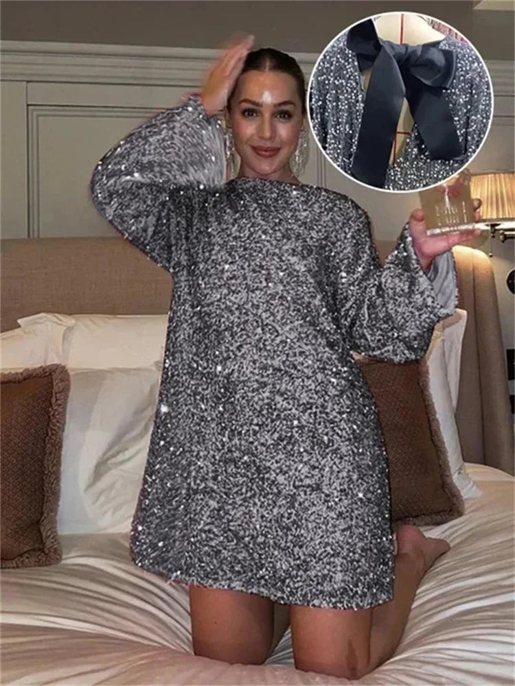 Xenia | Weihnachtszauber Sequin Minikleid