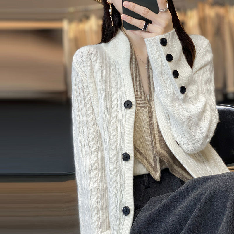 Anne |  Lässiger, schlichter Strick-Cardigan