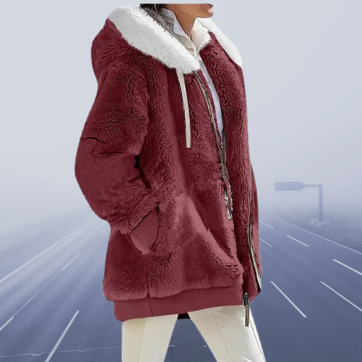 Alessandra | Neu Lässige Fleece-Kapuzenjacke 2023