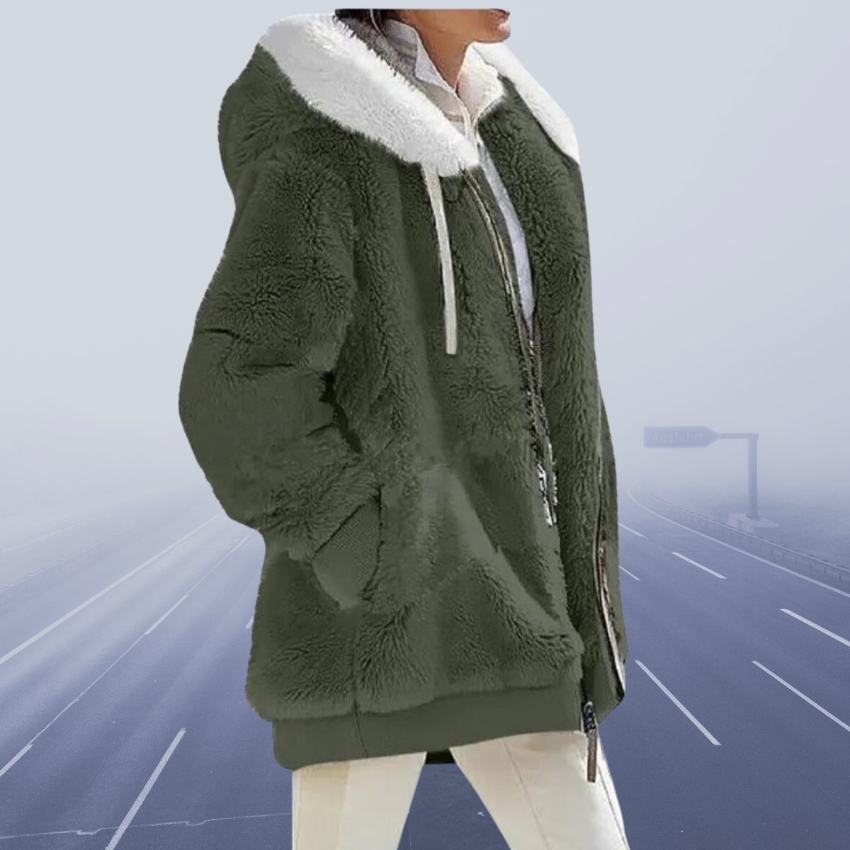 Alessandra | Neu Lässige Fleece-Kapuzenjacke 2023