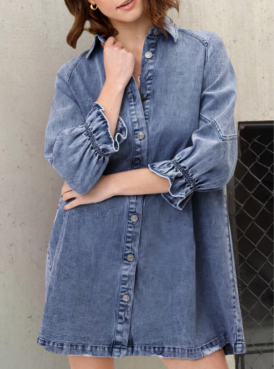 Radia | Frauen Denim Kleid