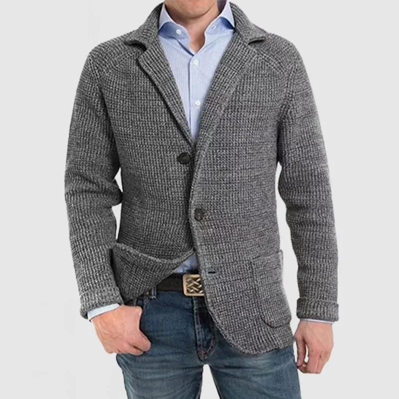 Aljur | Herren Jacke mit elegantem Revers und langen Ärmeln