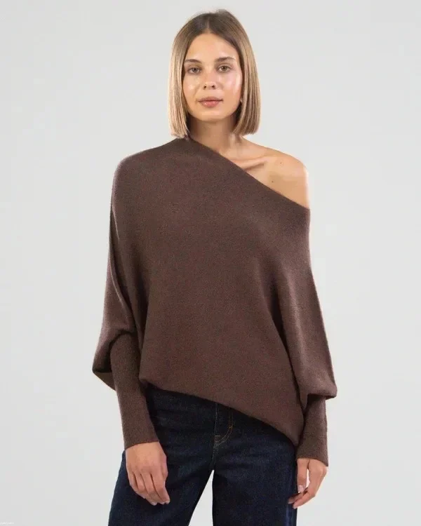 Mariemi | Asymmetrisch Drapierter Pullover