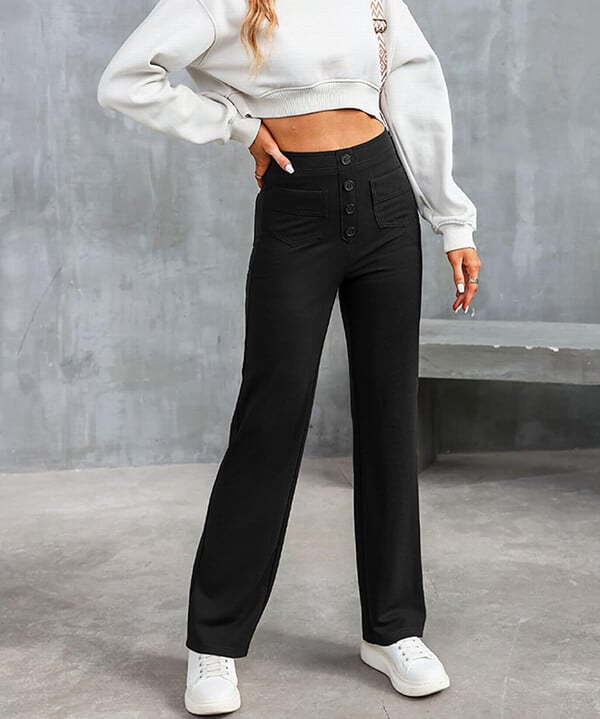 HighWallt High | waisted elastische casual broek