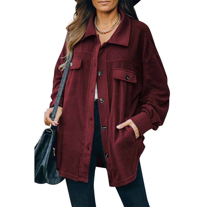 Elise |  Fleece-Knopf-Jacke.