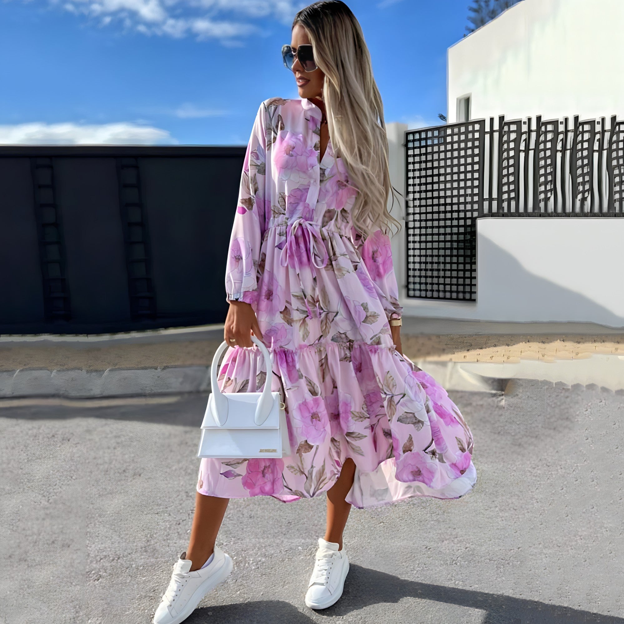 Cammile | Midikleid mit Blumendruck