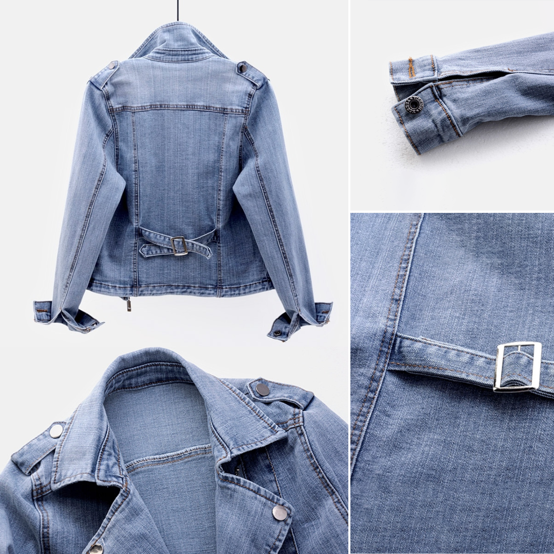 Candice's Die klassische Fusion-Denimjacke