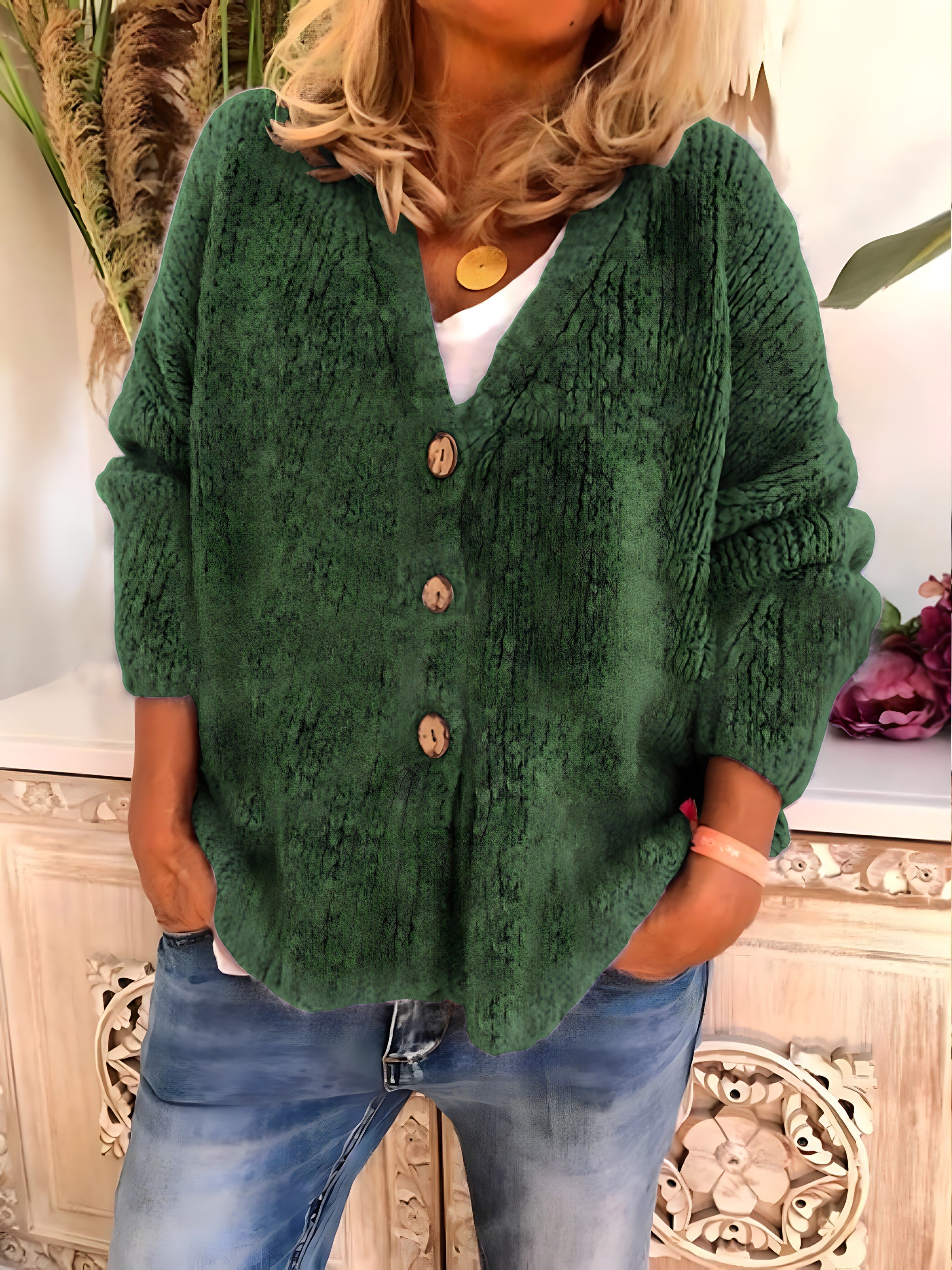 Ulla | Strickjacke mit V-Ausschnitt